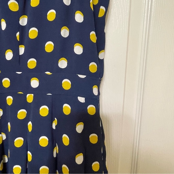 Talbots Blue and Yellow Ruched A-Line Sundress - Picture 4 of 10